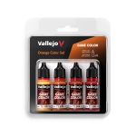 Vallejo 72381 - Farb-Set Orange, 4x 18 ml